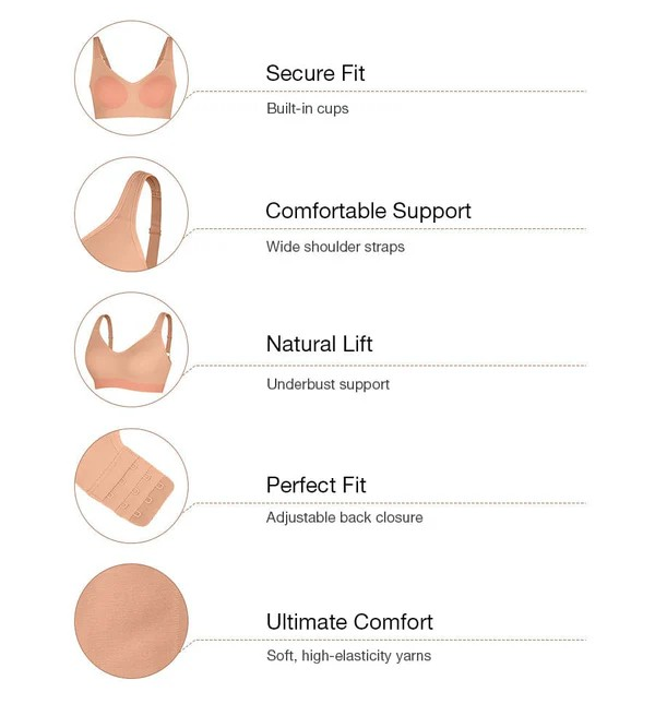 Wide Support Shaper Bra Wireless