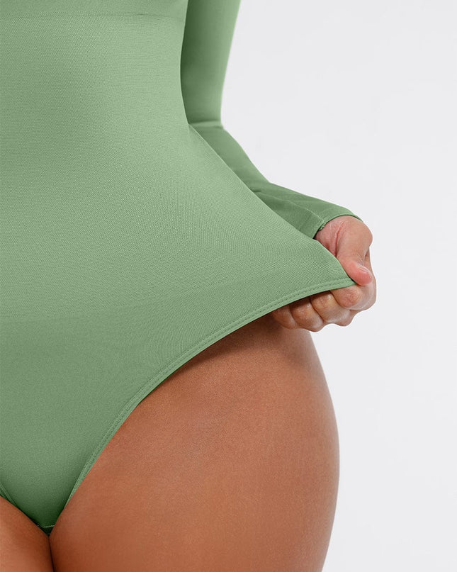 Square Neck Sleeved Bodysuit